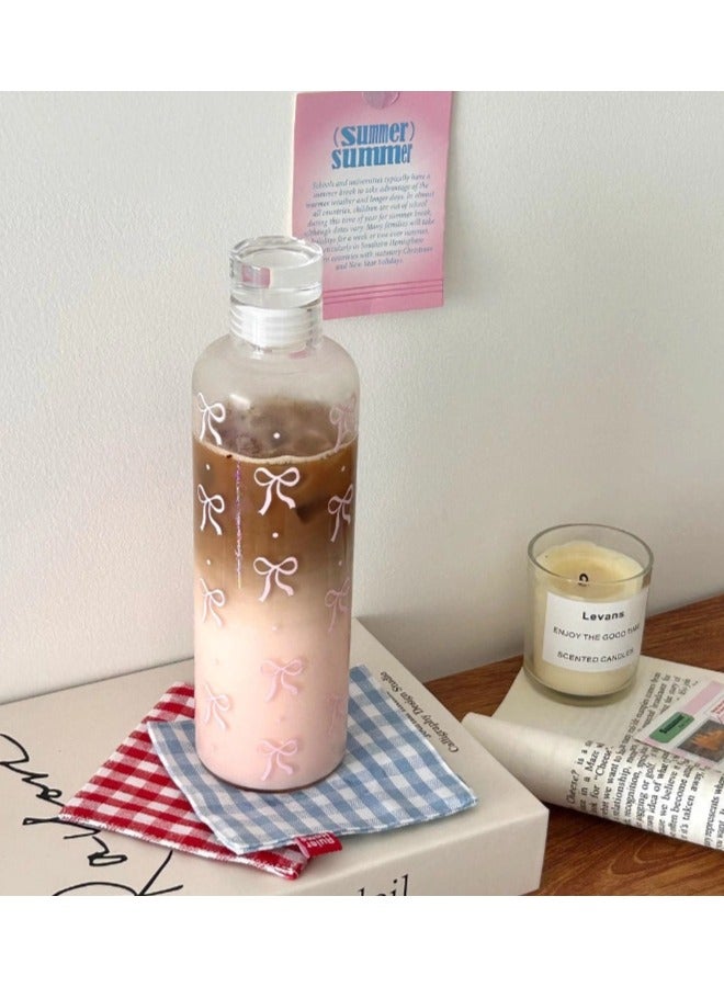 شيبشيب قارورة ماء شفافة سعة 500 مل مع مؤشر للوقت، قارورة شرب محمولة للصالات الرياضية واللياقة والسفر بأبعاد 22.5 × 6.5 × 6.5 سم - Image 2