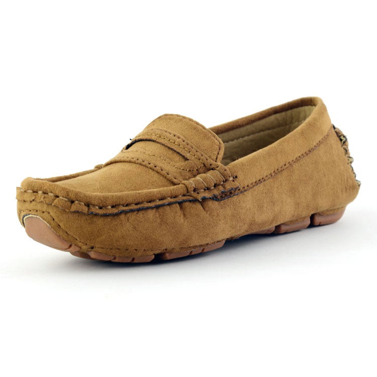 New Unisex Kids Spring Autumn Loafers Brown