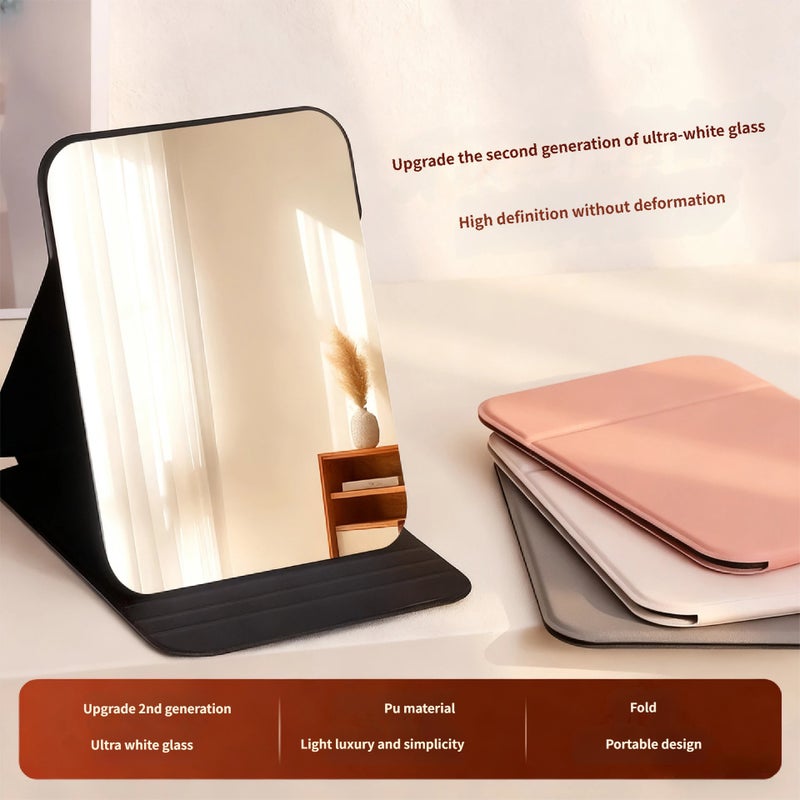 مرآة مكياج مدمجة قابلة للطي المحمولة لمستخدم سطح المكتب وعلى الطريق - Image 3