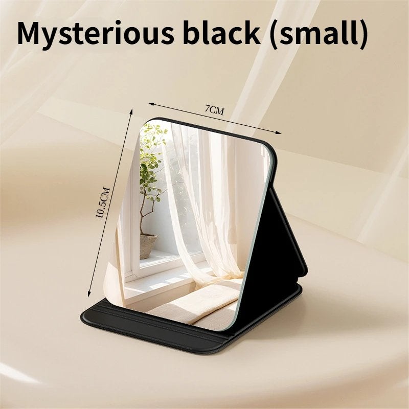 مرآة مكياج مدمجة قابلة للطي المحمولة لمستخدم سطح المكتب وعلى الطريق - Image 1