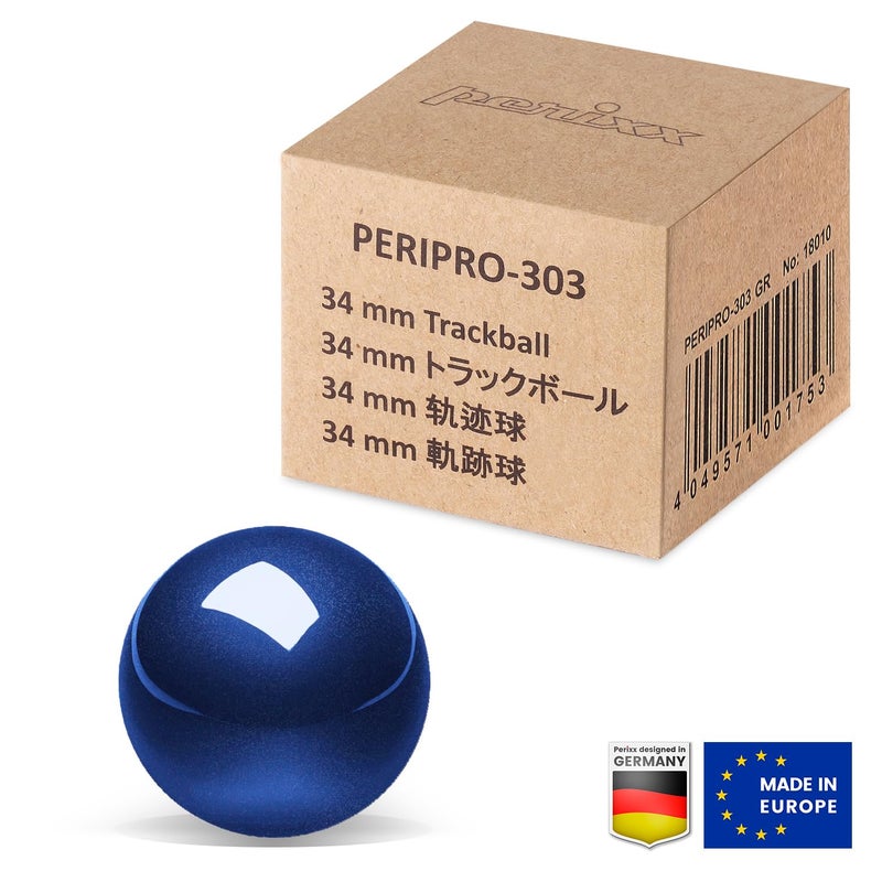 Perixx PERIPRO-303GB Small Trackball 34mm Replacement Ball for Perimice and M570 Elecom Kensington Glossy Blue (18025) - Image 5