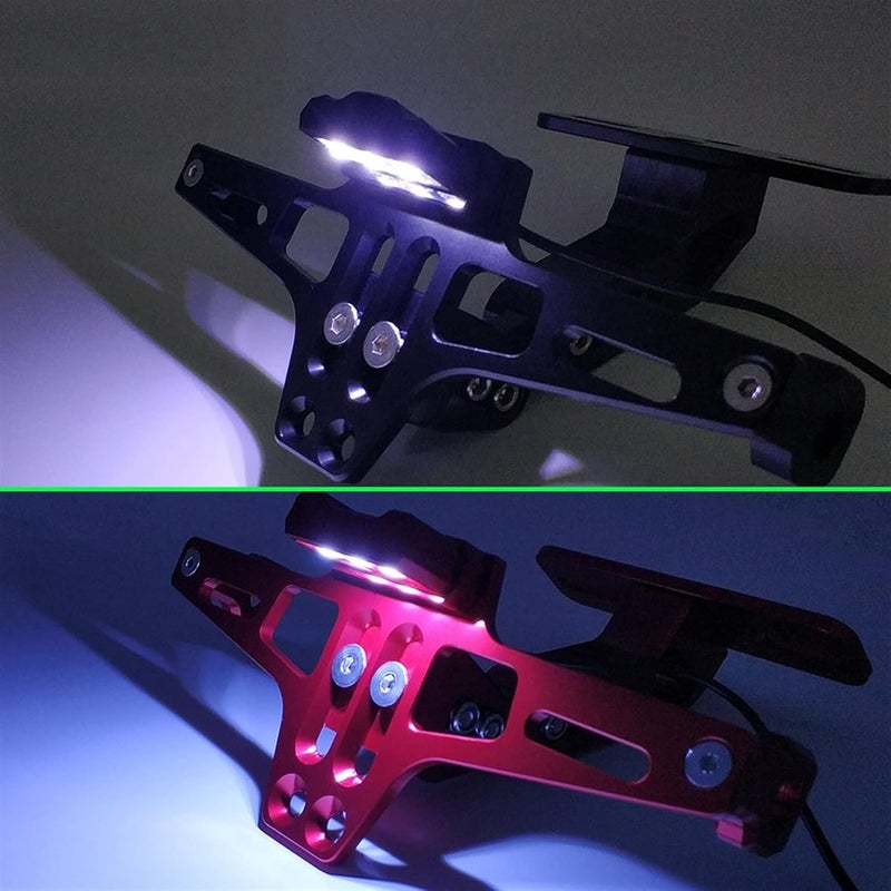 QASULER CNC Motorcycle Rear License Plate Mount Holder - Image 4
