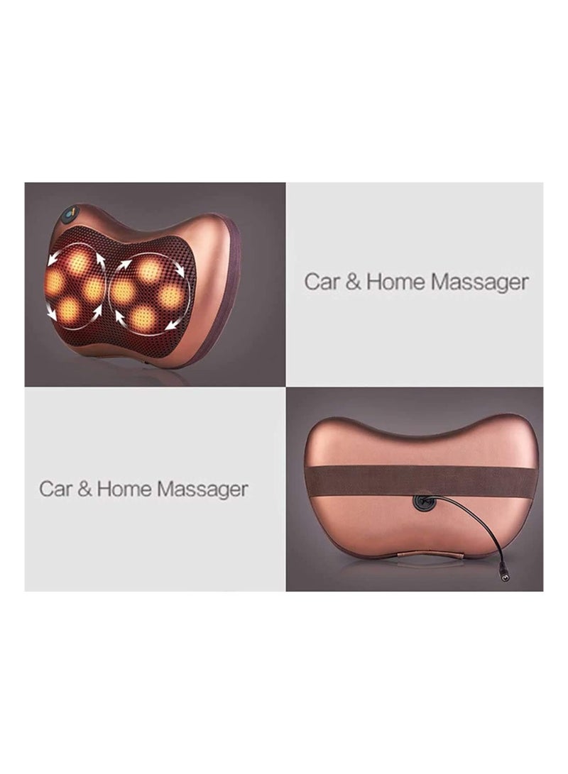 Neck Massage Pillow And Shoulders, Adomen, Legs Back Massager Relaxation By 8 Head With Magnet Vibrator Electric Heating Kneading Therapy - Image 3