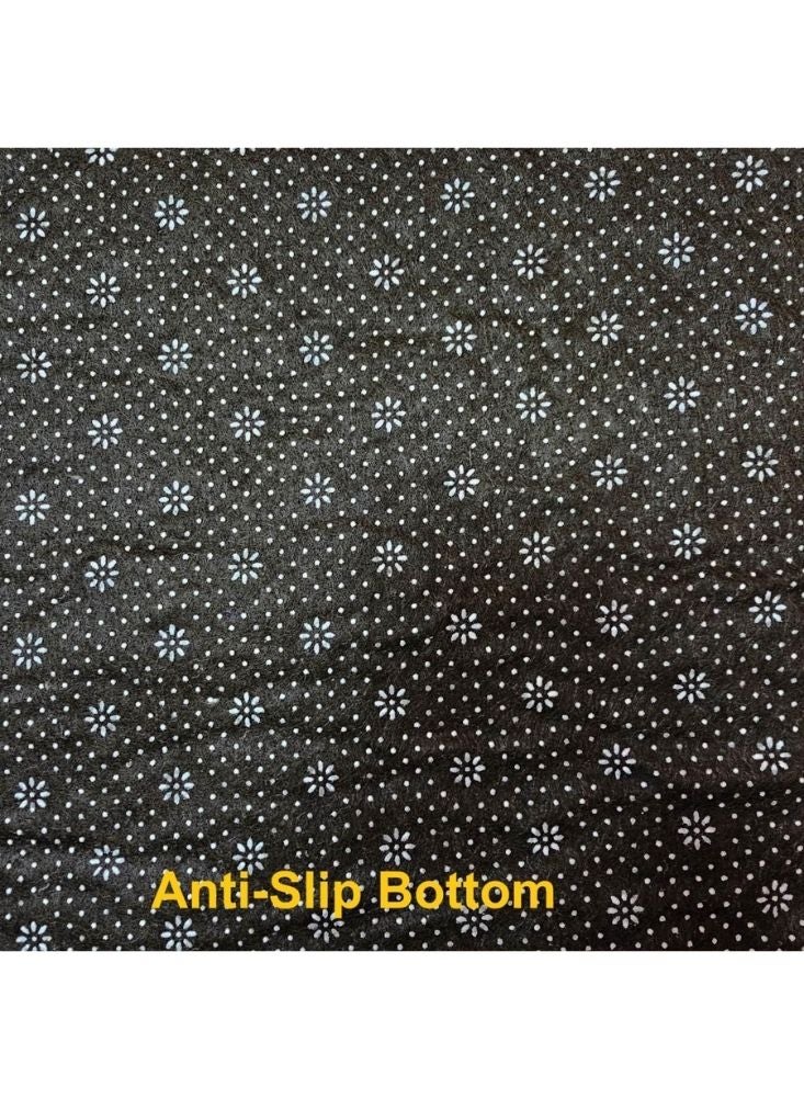 بريميم سجادة صلاة فاخرة من المخمل الرمادي للمسلمين، بنقش محراب بارز وحواف مزينة بشرابات، عرض خاص لشهر رمضان - Image 3