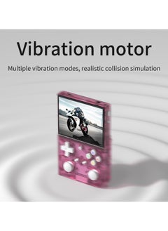 ANBERNIC  G350 Retro Handheld Game Console, 3.5" IPS Screen Linux System with Built-in 64G TF Card 4371 Game Preloaded Game Console 3200mAh Battery (Clear Pink)  - Image 3