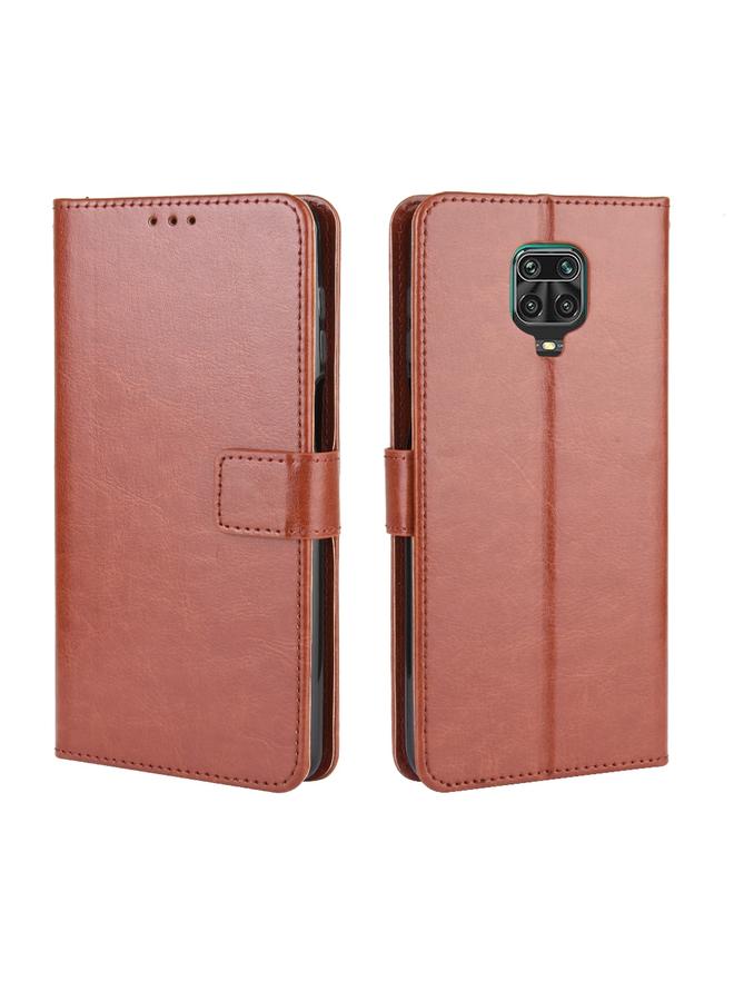 The Bros Case For Xiaomi Redmi Note 9 Pro / Note 9s / Note 9 Pro Max Retro Crazy Horse Texture Horizontal Flip PU Leather Case with Holder & Card Slots & Photo Frame