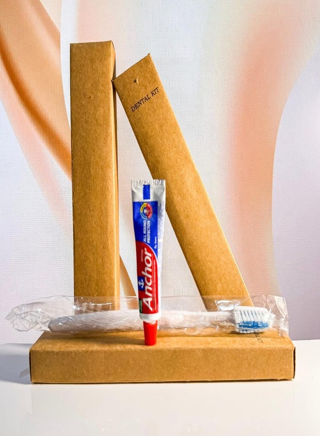 Polism مجموعة أدوات العناية بالأسنان من بوليزم للفنادق، معجون أسنان وفرشاة أسنان في علبة بنية، عبوة من 50 قطعة | مثالية للفنادق، بيوت الضيافة، أماكن الإقامة عبر Airbnb، المنتجعات الصحية، المستشفيات وقاعات الأفراح - Image 3
