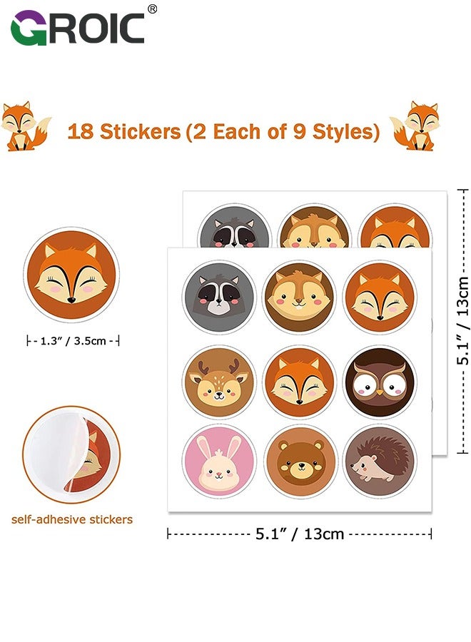 GROIC 24 Pack Animal Goodie Bags for Kids Paper Bags with Stickers Goodie Candy Treat Bags Kraft Paper Gift Bags for Birthday,Zoo Theme Party Bags,Party Supplies - Image 4