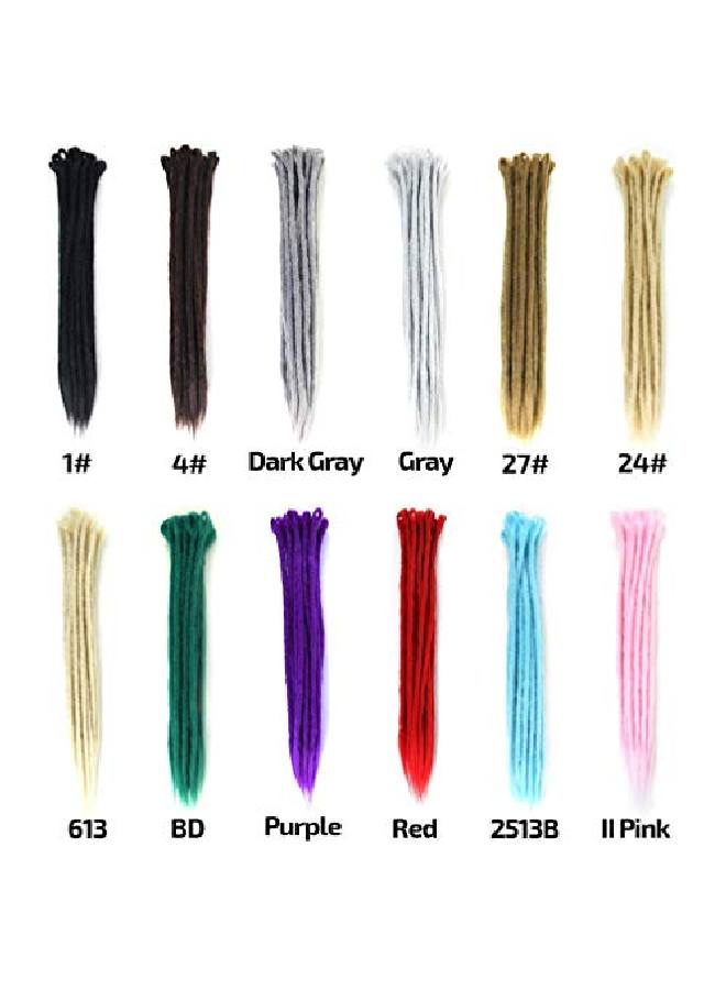 Aosome Dreadlock Extensions 20Inch Handmade Synthetic Reggae Hair Extensions Light Grey 20 Pcs - Image 5