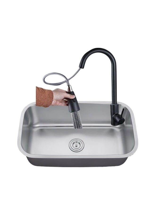 100GF Kitchen sink 75 cm x 45 cm with mixer  - Image 1