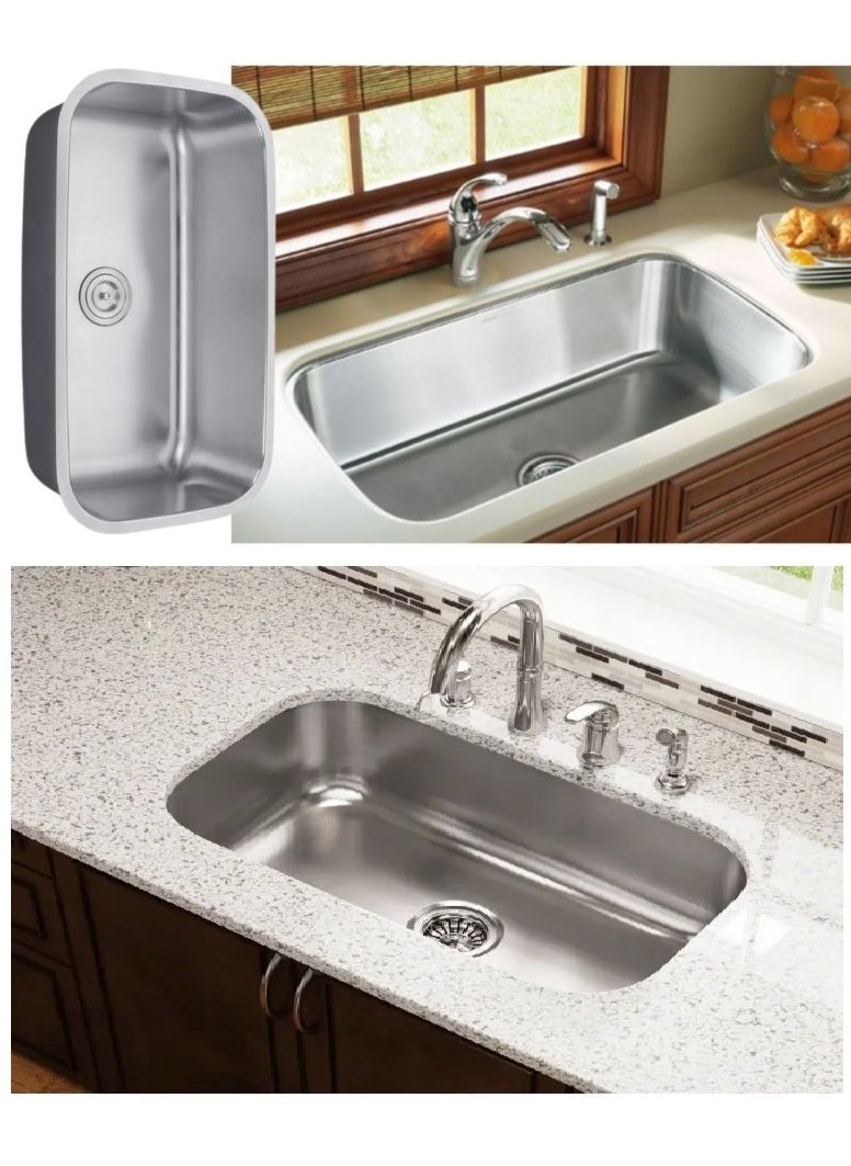 100GF Kitchen sink 75 cm x 45 cm with mixer  - Image 2