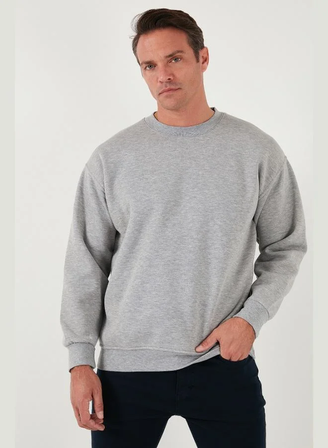 Buratti  Buratti Regular Fit Crew Neck Cotton Fleece Lined Soft Brushed Sweatshirt Men's SWEAT 5905255 for Men | Best Price UAE