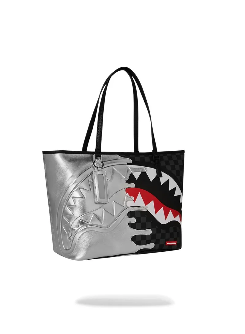 SPRAYGROUND SILVER SIDE DRIP TOTE