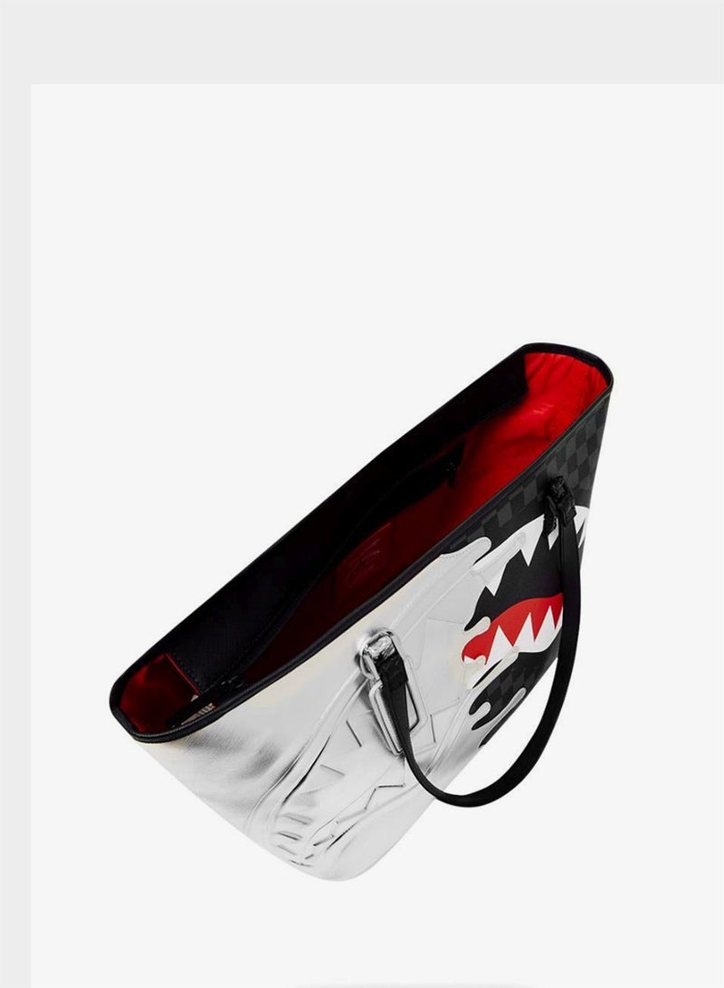 SPRAYGROUND SILVER SIDE DRIP TOTE - Image 5
