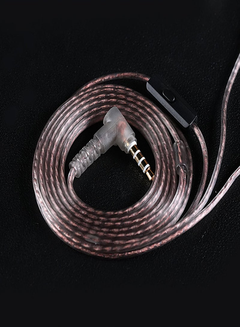 كي زد كابل ترقية KZ OFC كابل استبدال سماعة أذن HiFi موصل مطلي بالذهب 0.75 مم كابل أسود شفاف دبوس C لـ KZ ZSN/ZSN PRO/ZS10 PRO/AS16/AS12 بدون ميكروفون - Image 4