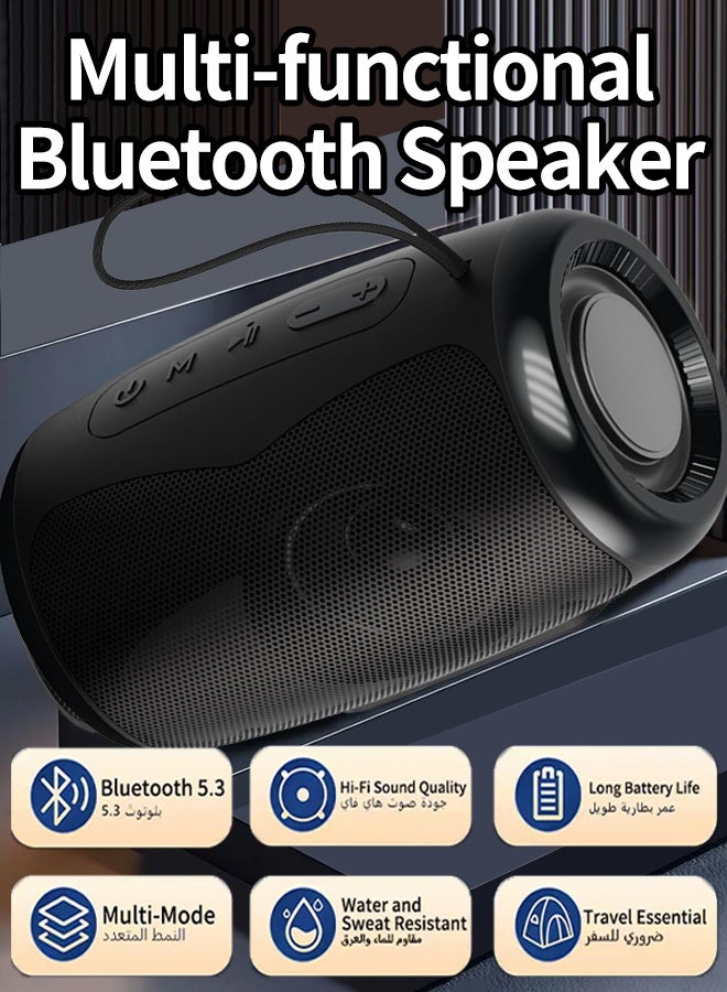 Bluetooth Speaker, Dual Pairing Loud Stereo Portable Outdoor Boombox, Subwoofer Booming Bass Speaker, 2000mAh Battery 16 Hours Playtime, Connect with Phone/TV/Tablet/Laptop - Image 2