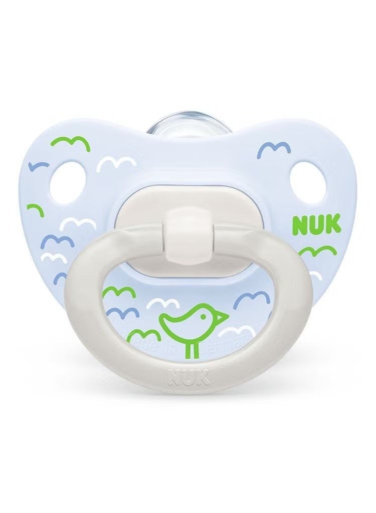 نوك لهاية NUK المصنوعة من السيليكون Happy Days (قطعة واحدة)، من عمر 0 ​​إلى 6 أشهر - Image 1