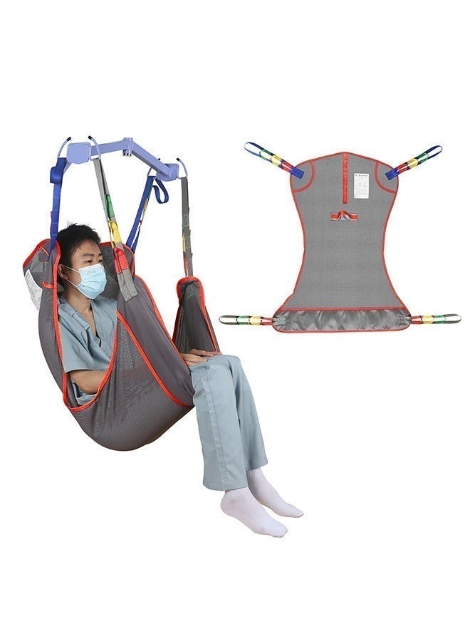 إيهوكون حبال رفع عالمية لكامل الجسم للمريض ، مساعدات نقل حبال المريض من القماش الشبكي والاستحمام ، سعة وزن 500 رطل - Image 1