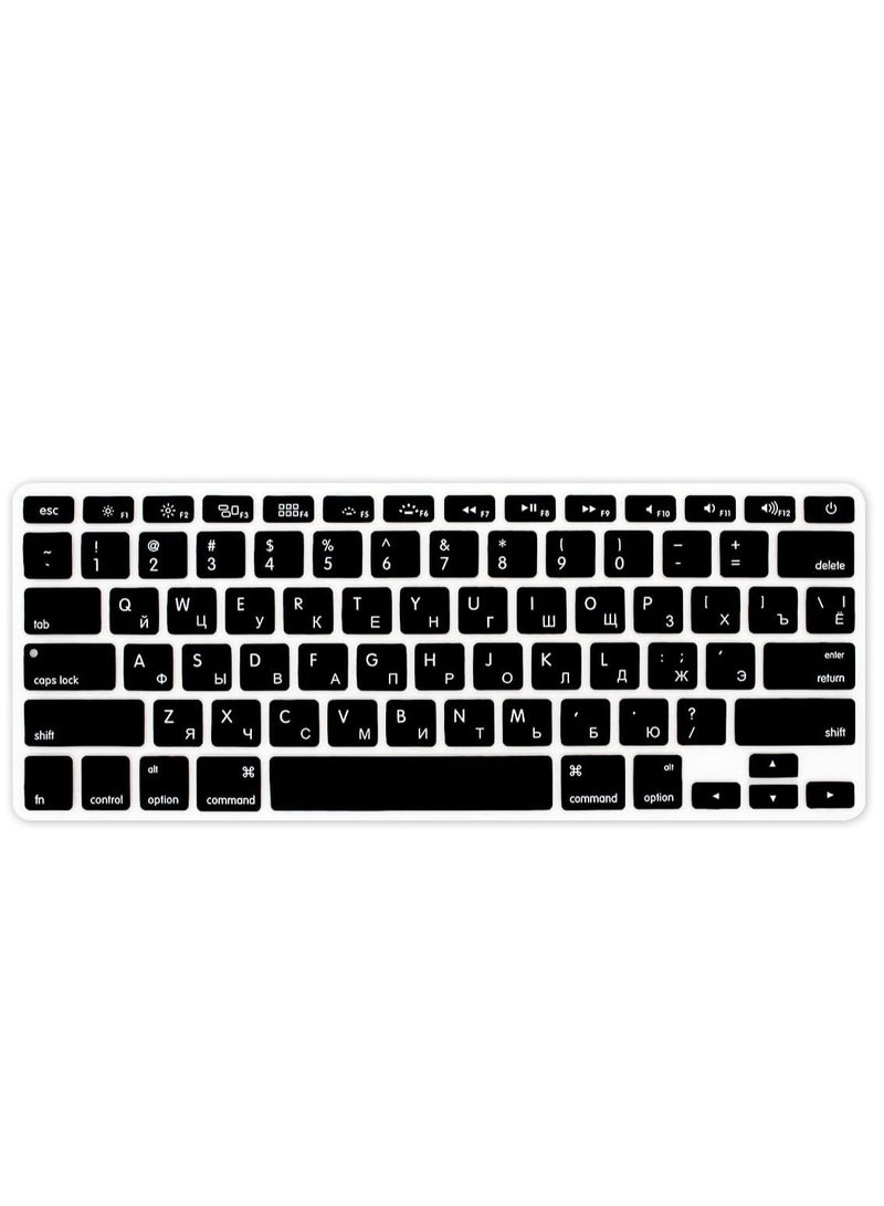 Russian Language Keyboard Cover Compatible MacBook Pro 13 15 17 with or with Out Retina Display Silicone Skin for iMac and MacBook Air 13 USA Version Russian English - Image 3