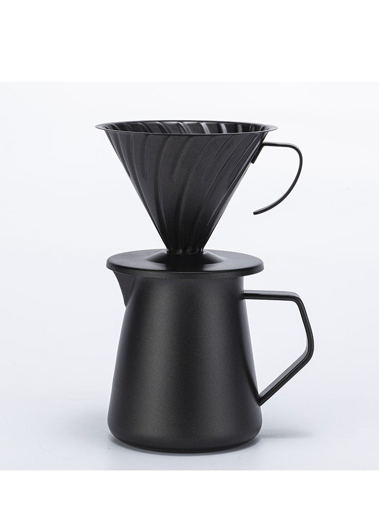 EqiEch - Travel V60 Drip Coffee Set All in 1 Portable Carry Bag,Vintage Stainless Steel 7-Piece Completed Pour Over Coffee Maker Set, Hand Brew Coffee Accessoris Tools Kit - Image 1