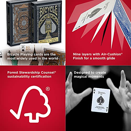 Bicycle Architectural Wonders of The World Playing Card Game for All Ages, Architectural Wonders of The World Playing Cards,for Adult - Image 3