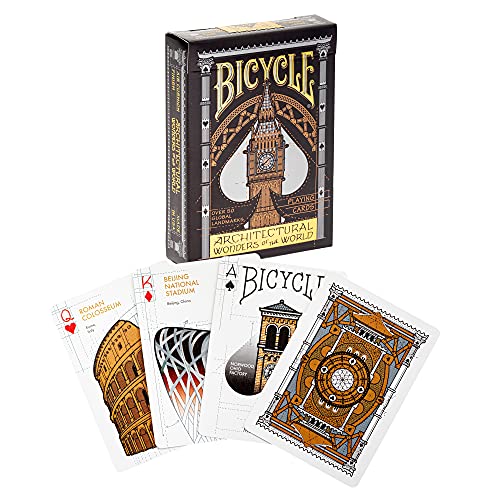 Bicycle Architectural Wonders of The World Playing Card Game for All Ages, Architectural Wonders of The World Playing Cards,for Adult - Image 1