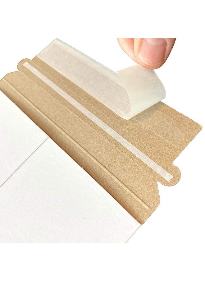 Progo 100 Pack 7 X 9 Inches White Cardboard Mailers Self Seal Adhesive Flap  - Image 4