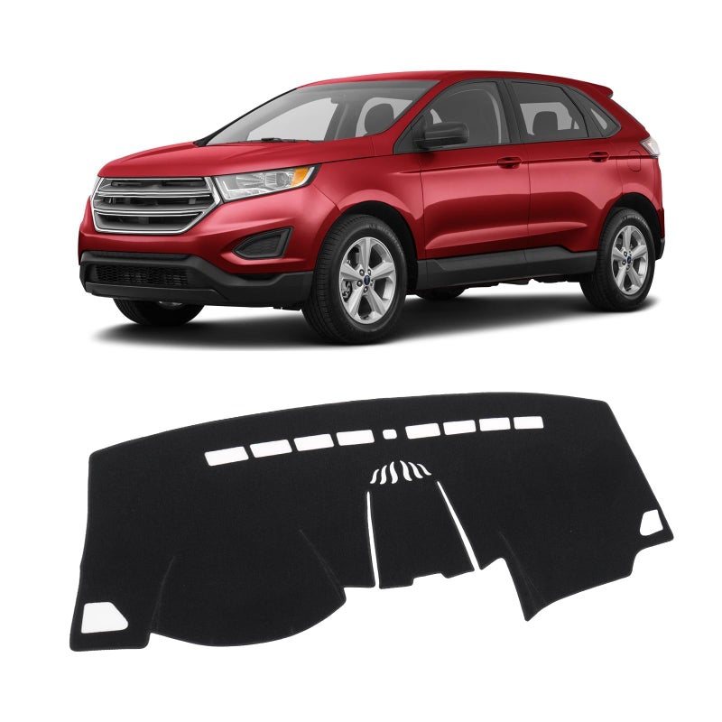 KUST Car Dash Cover Mat for Ford Edge 20152024 Left Hand Driving NonSlip Center Console Dashboard Cover Interior Accessories for Ford Edge Custom Fit Dash Mat Sunshade Windshield No Glare Black