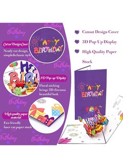 DMG TECH 3D Birthday Card Handmade 3D Cut Out Pop Up Cards With Blank Envelope Exquisite Paper Cut Birthday Card Pop Up Cards Warm Gifts For Lover And Friends 1 Pieces  - Image 2