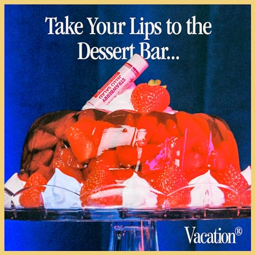 Vacation Strawberry Jello Salad SPF 30 Lip Balm, Hydrating Sunscreen for Lips, Water-Resistant, Lightweight, Transparent Sheen, Vegan Formula Made without Beeswax (Pack of 3) - Image 2