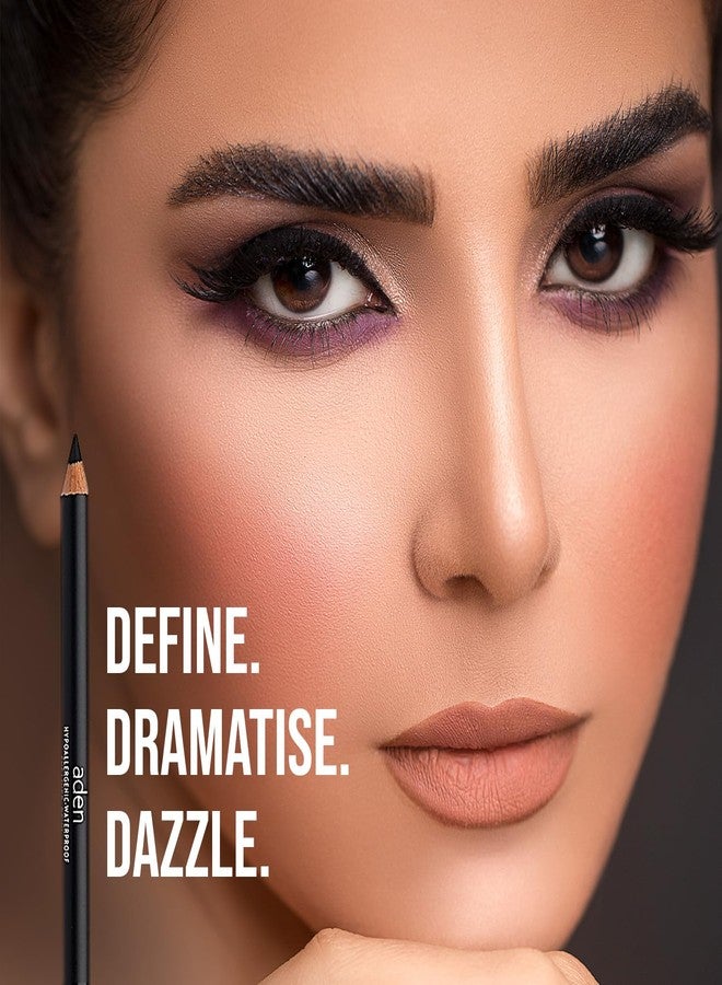 aden Eyeliner Pencil - Durable - Hypoallergenic & Waterproof - Oil free and Highly Pigmented (04 BROWN) - Image 4