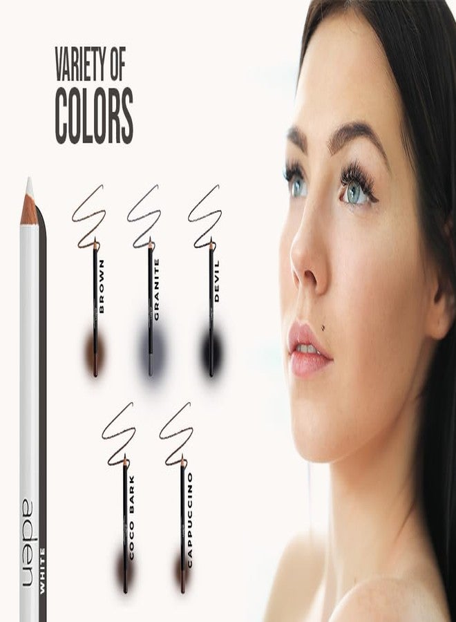 aden Eyeliner Pencil - Durable - Hypoallergenic & Waterproof - Oil free and Highly Pigmented (04 BROWN) - Image 2