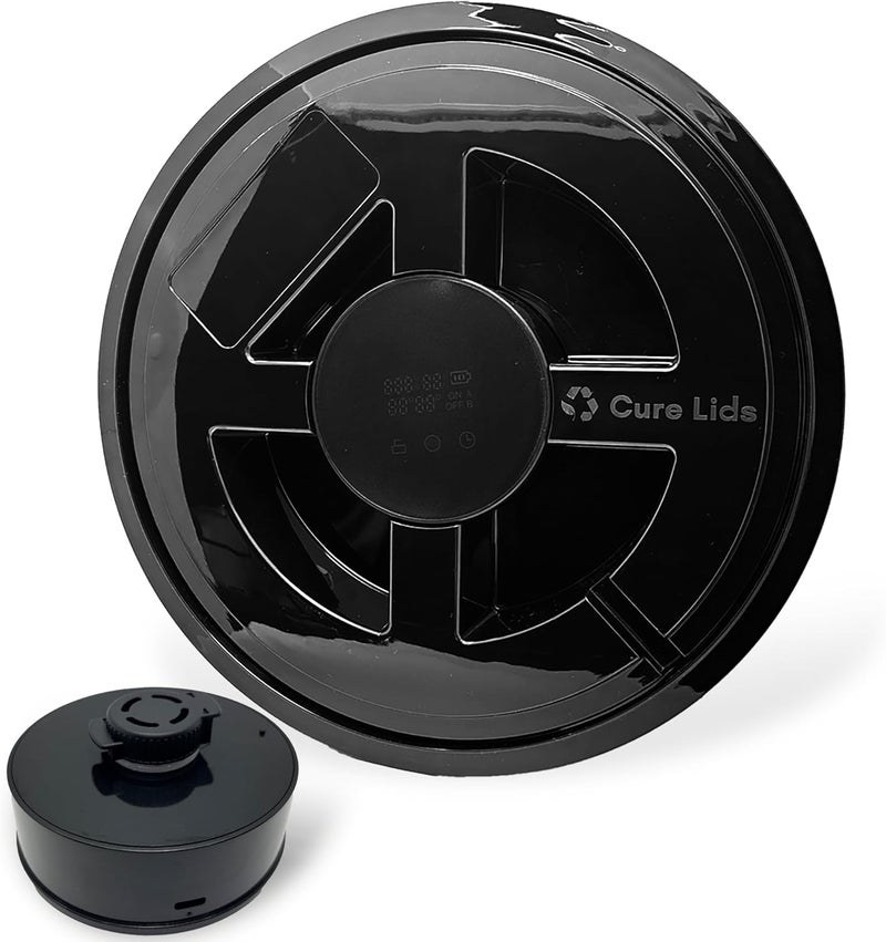 Cure Lids غطاء حاوية تخزين ذكي أوتوماتيكي مع حلقة محول يناسب دلو سعة 3.5 و 5 و 6 و 7 جالون بتقنية المعالجة الذكية - Image 1