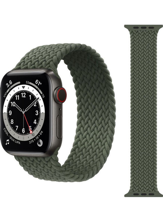 HuHa Replacement Strap Watchband For Apple Watch Series 7 41mm / 6 / SE / 5 / 4 40mm / 3 / 2 / 1 38mm Iverness Green - Image 2