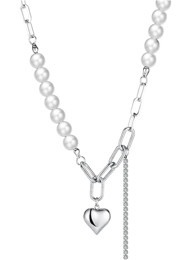 Lee Cooper Women's Stainless Steel Silver Plating Necklace - LC.N.01249.330