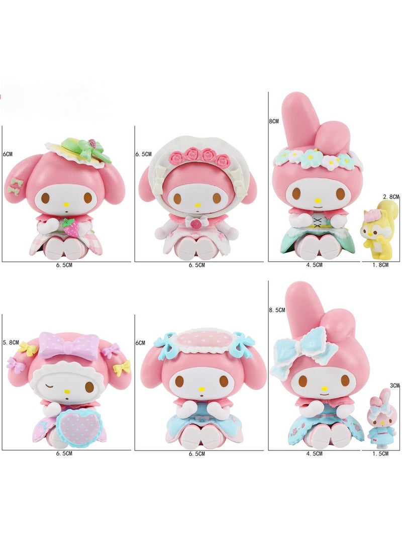 Y&D Kawaii Sanrio Figure My Melody kuromi Figure Birthday Party Supplies, Cinnamon Cupcake Toppers, Cute Mini Figure Toys Birthday Party Favor For Kids Fans Collection Bouquet Desk Decor  - Image 1