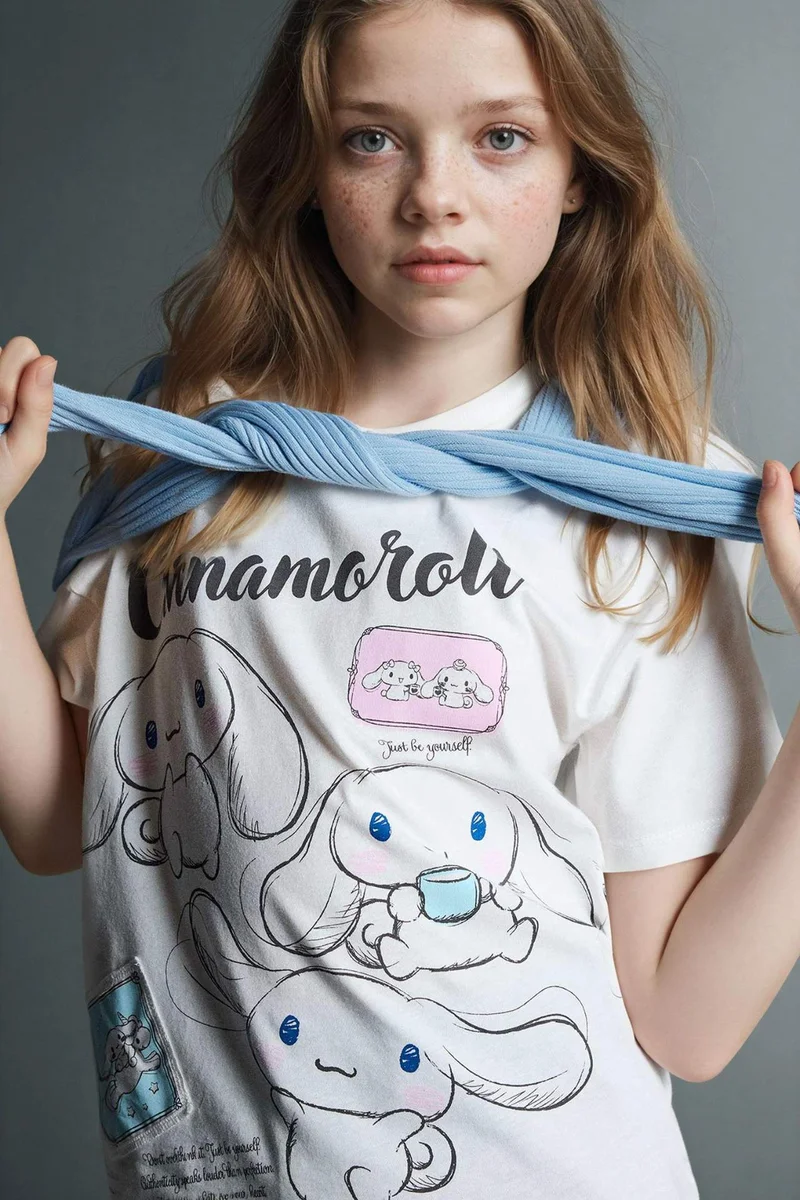 Defacto Girl Cinnamoroll Relax Fit T-Shirt