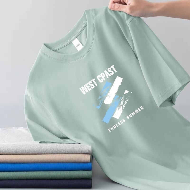 Handsome Men'S Short-Sleeved T-Shirt Ice Silk Short-Sleeved Men'S T-Shirt Summer Round Neck Base Shirt Casual All-Match Short T-Shirt For Men - Image 4