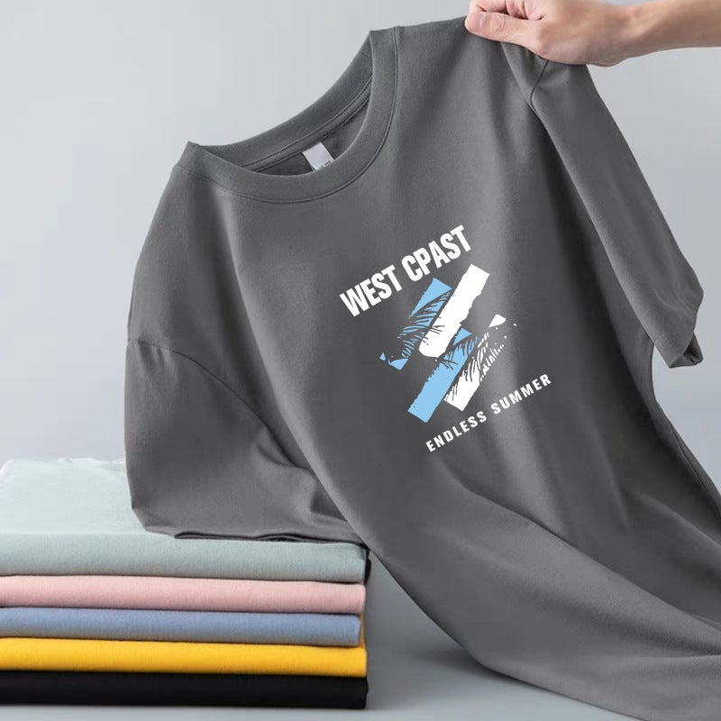 Handsome Men'S Short-Sleeved T-Shirt Ice Silk Short-Sleeved Men'S T-Shirt Summer Round Neck Base Shirt Casual All-Match Short T-Shirt For Men - Image 5