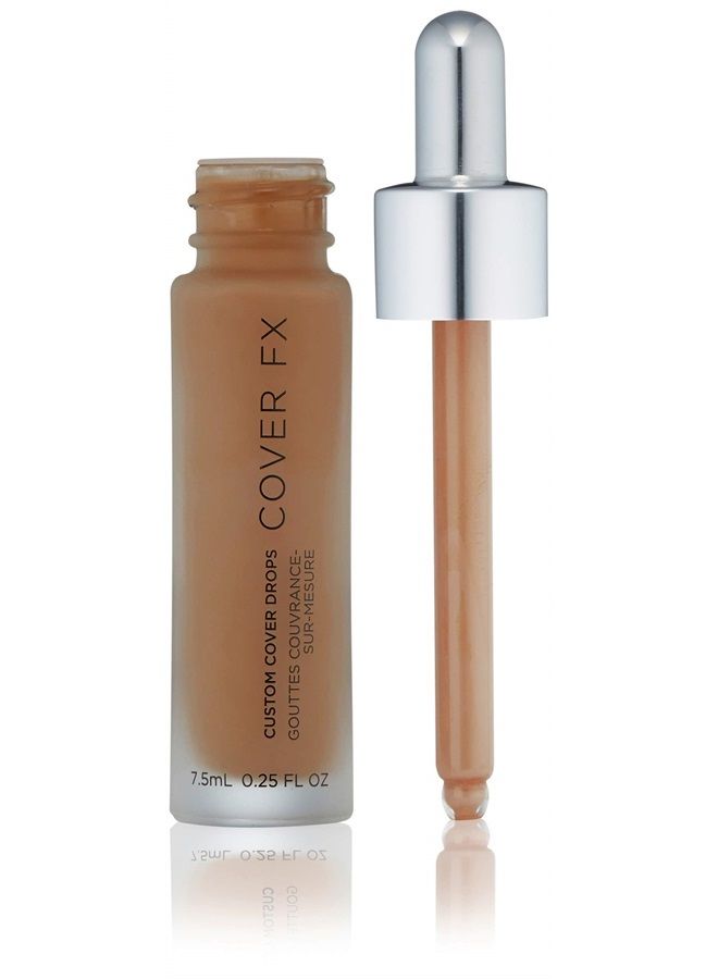 COVER FX Custom Cover Drops, Multi-Use Shade-Adjusting Liquid Foundation and Concealer Makeup, Vegan & Cruelty-Free Lightweight Skin Enhancer, 0.25 Fl Oz, G Deep 2 - Image 1