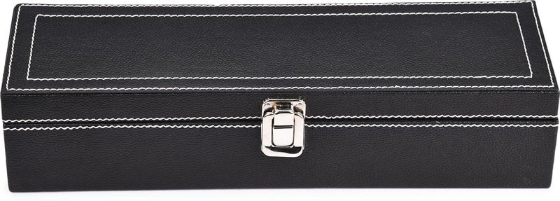 STORESHINE Men's Women's 6-Slots Watch Case Leatherette, Removable Pillows, Box Organizer, Gift for Loved Ones Black and Black - Image 3