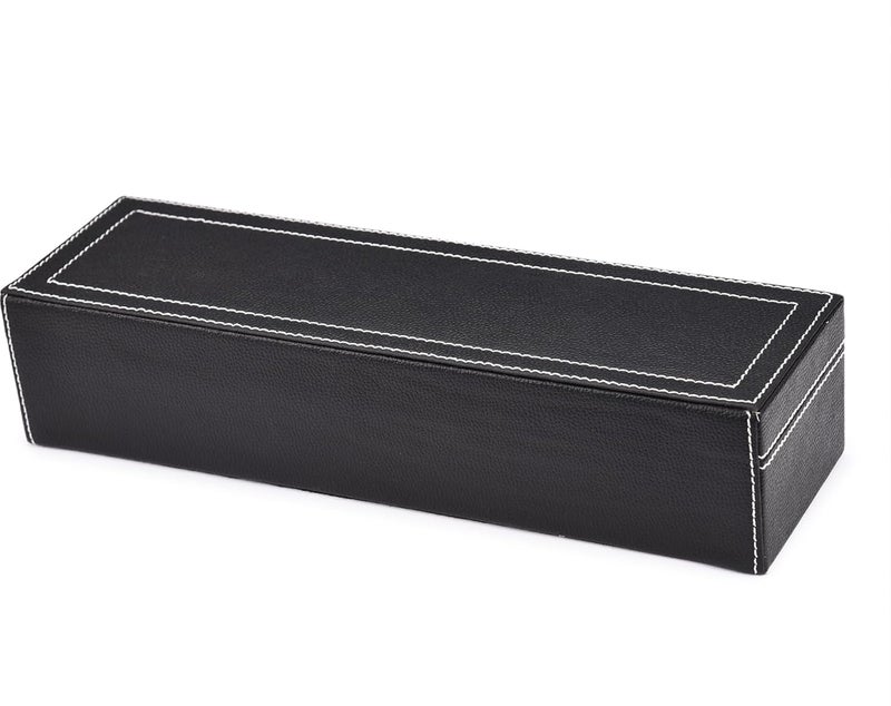 STORESHINE Men's Women's 6-Slots Watch Case Leatherette, Removable Pillows, Box Organizer, Gift for Loved Ones Black and Black - Image 4