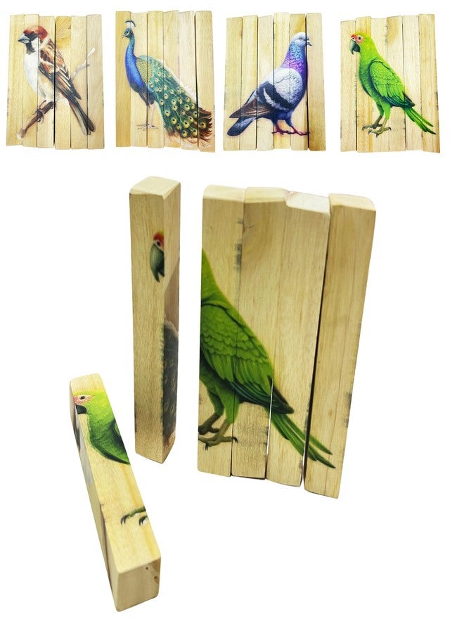 Firstblow Wooden Puzzles for Toddlers 1-3: Animal Toddler Puzzles for 2-4 Years Old, Montessori Toys Learning Educational (Animal + Bird Combo) - Image 3