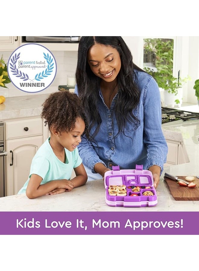 بنتجو صندوق غداء أطفال بينتجو بنمط البنتو بخمس خانات مانع للتسرب ومقاوم للسقوط وخالٍ من بي بي اي وآمن للغسيل في غسالة الأطباق ومناسب للأطفال من عمر 3 إلى 7 سنوات - Image 2