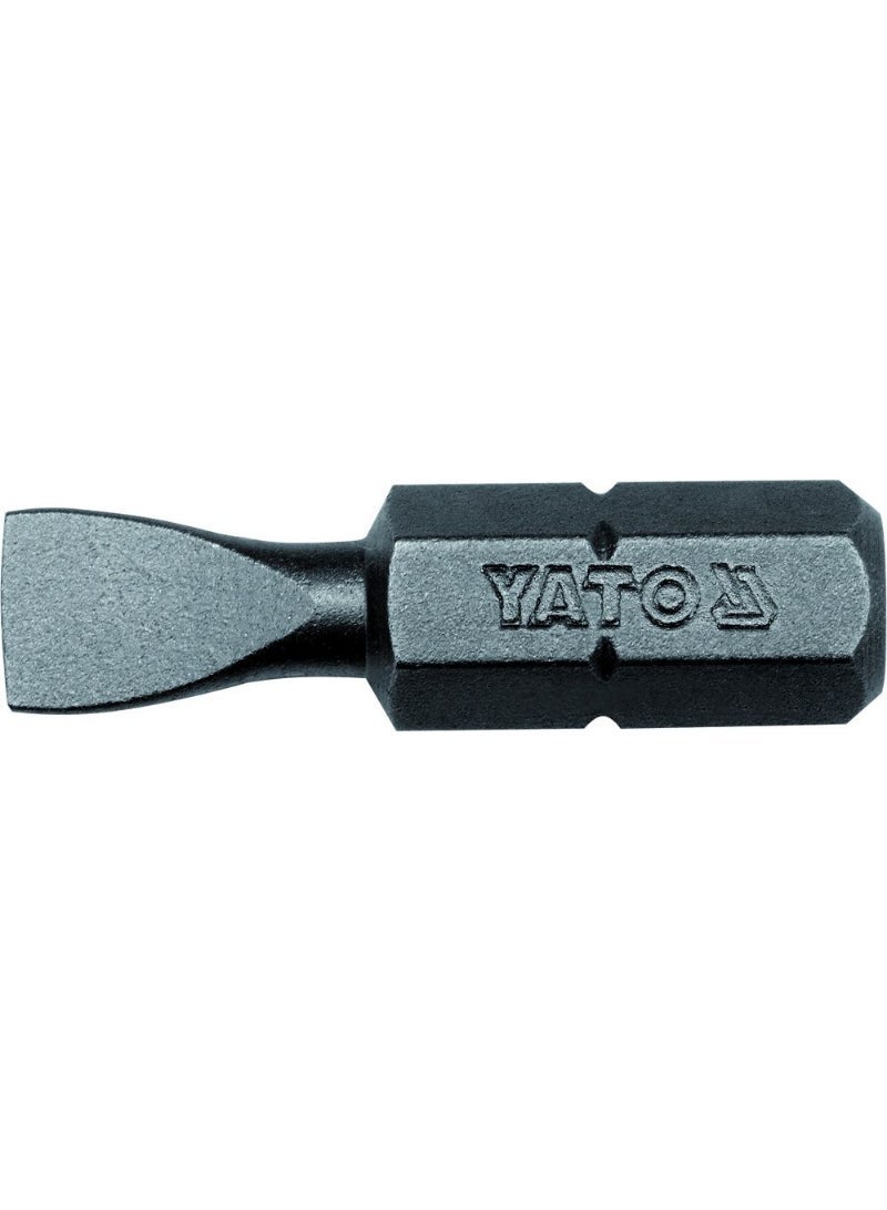YATO Screwdriver Bit 1/4"x25mm Slotted 6mm (5pcs/set) YT-7804