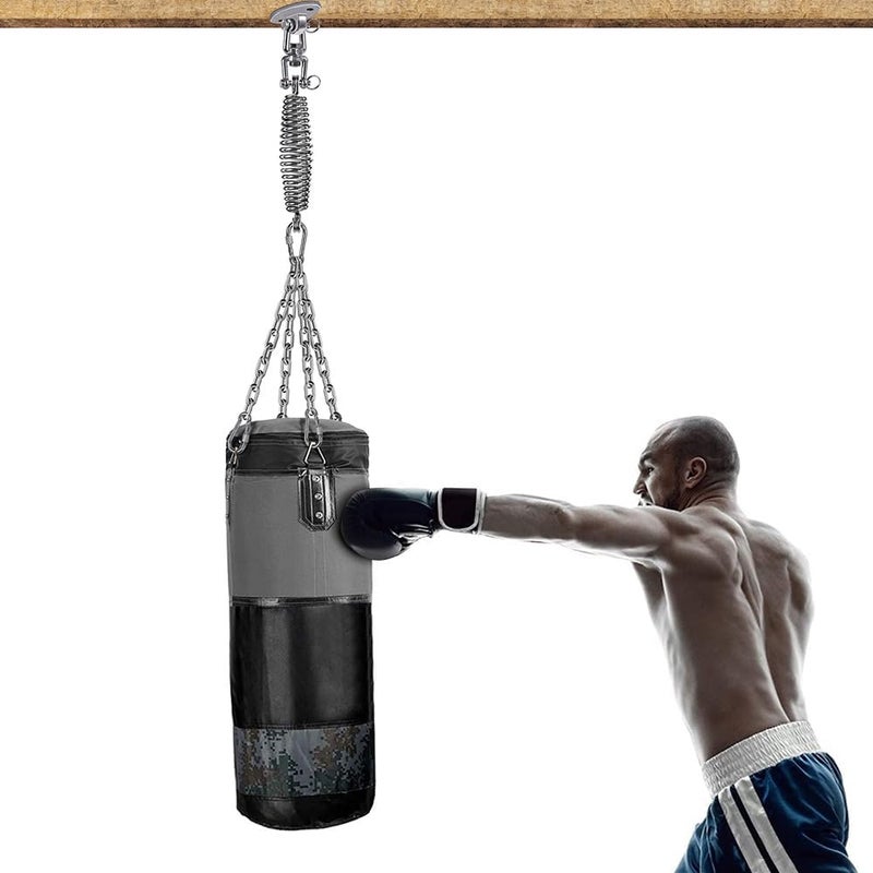 BeneLabel Stainless Steel Heavy Duty Punching Bag Hanger with Chains, Removable Adjustment Chain Size, 360° Rotation Swing Hook, 4 Carabiners, 2 Screws, 800 LB Capacity - Image 4