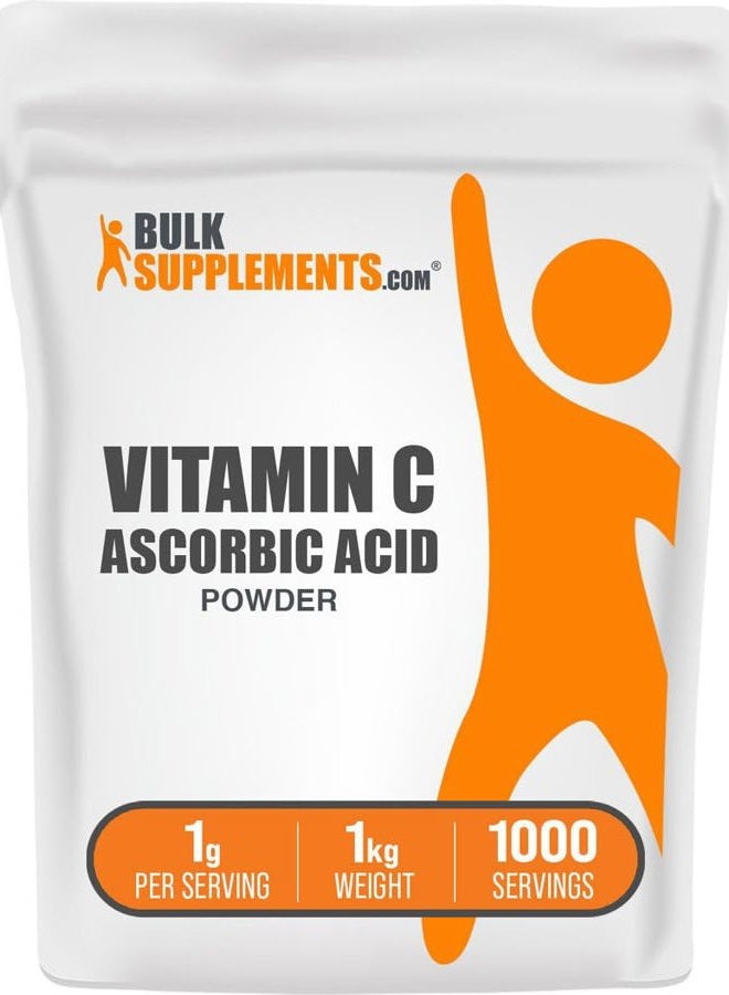 BULKSUPPLEMENTS.COM .com Ascorbic Acid Powder - Vitamin C Supplement, Ascorbic Acid Food Grade - Powdered Vitamin C, Immune Support - Gluten Free, 1g per Serving, 1kg (2.2 lbs) (Pack of 1) - Image 1