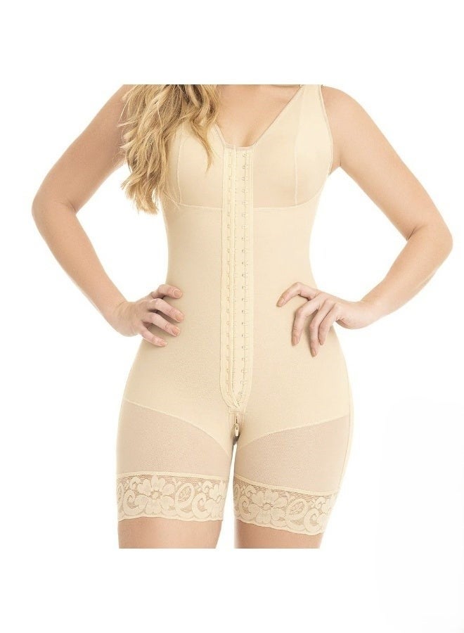 Abdominal tightening and shaping - One-piece garment - Crotch zipper - buttoned figure-hugging and body-shaping design - Image 1