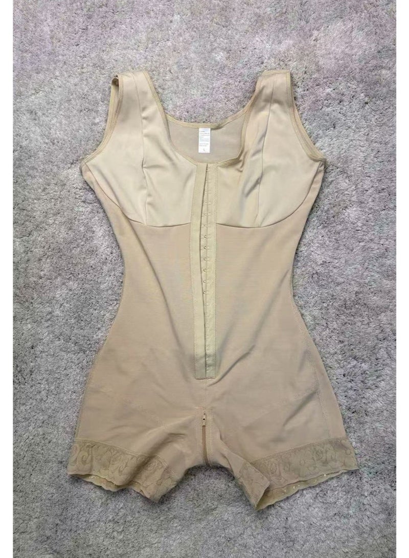 Abdominal tightening and shaping - One-piece garment - Crotch zipper - buttoned figure-hugging and body-shaping design - Image 4