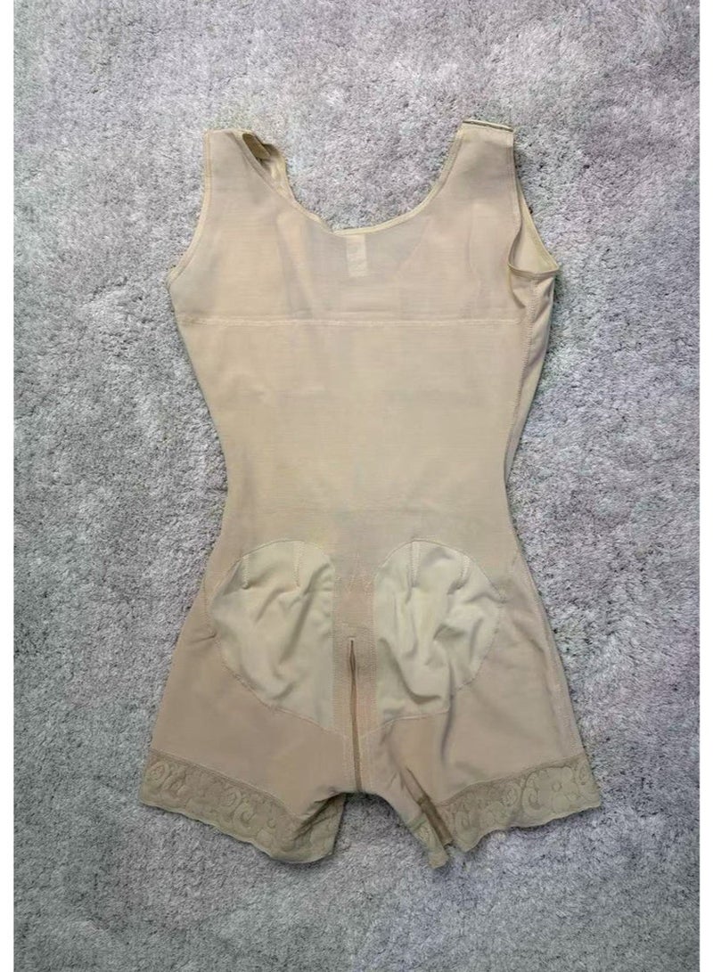 Abdominal tightening and shaping - One-piece garment - Crotch zipper - buttoned figure-hugging and body-shaping design - Image 5